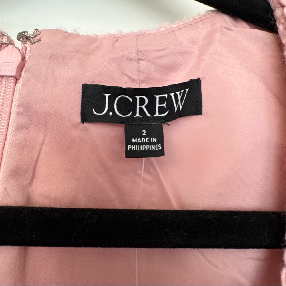J. Crew Sophia Sleeveless Tweed Mini Dress Pink - Picture 4 of 6